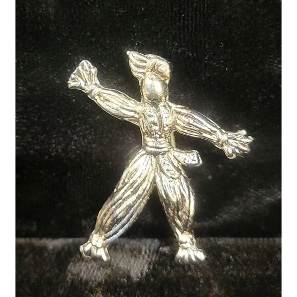 Vintage 1950's Ragdoll Brooch, silver plated - Picture 1 of 14